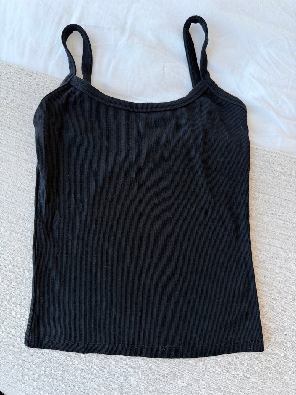 Joah Brown Black Ribbed Camisole Tank